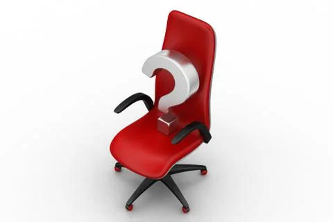 An empty chair with  question mark Free Stock Illustration