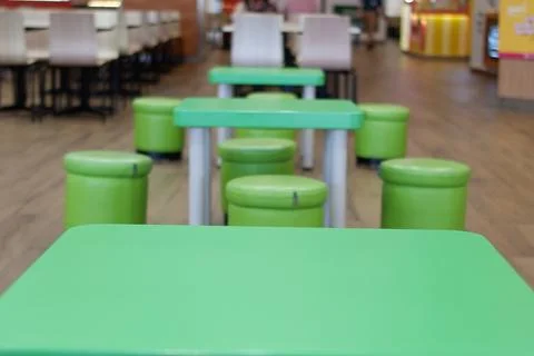 Empty chairs and tables Stock Photos
