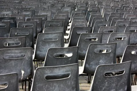 Empty chairs of auditorium Foto stock