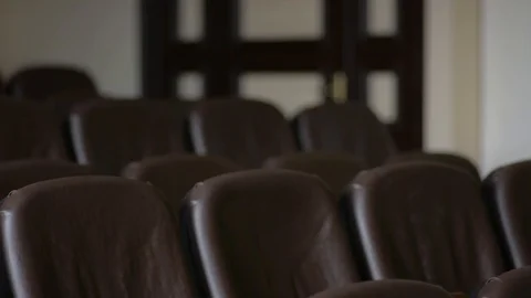 Empty chairs in conference room Stock Footage 114698375