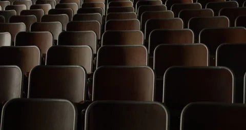 Empty chairs in an empty theater Stock Footage 160838645