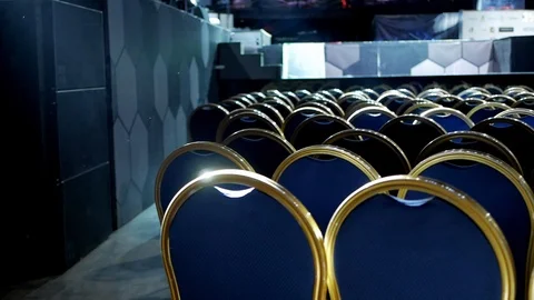 Empty chairs in the hall Stock-Footage 126369545