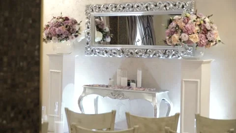 Empty chairs in the hall Stock Footage 130574943