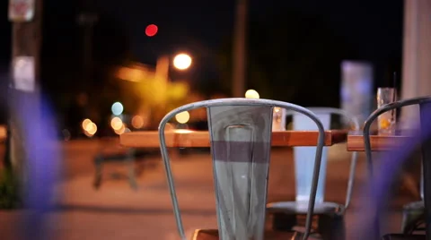 Empty chairs outside . Video stock 54302701