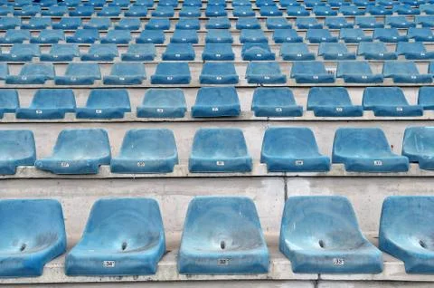 Empty chairs in stadium Stock Photos