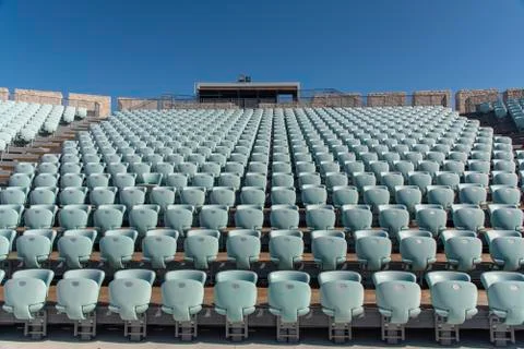 Empty Chairs In Stadium Stock Photos