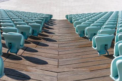 Empty Chairs In Stadium Stock Photos