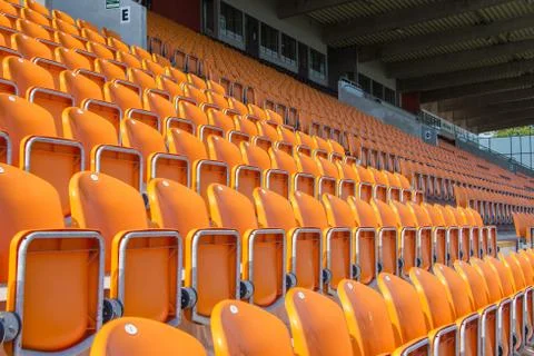 Empty chairs at the stadium Stock Photos