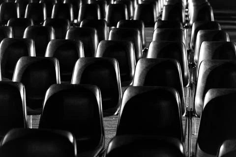 Empty chairs waiting for an event Stock Photos