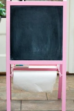 Empty chalk board with space to add your meassage Stock Photos