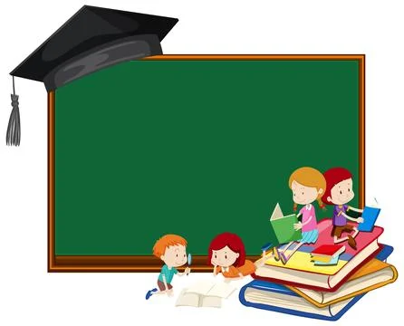 Empty chalk board template 스톡 일러스트