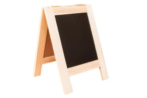 Empty Chalkboard isolate on white with Clipping path Stock Photos