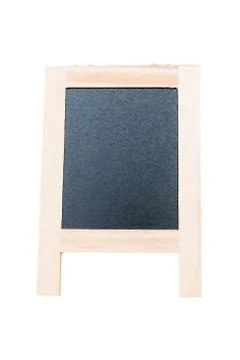 Empty Chalkboard isolate on white with Clipping path Stock Photos
