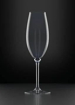 Empty Champagne Glass Stock Illustration