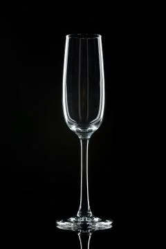 Empty champagne glass Stock Photos