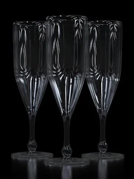 Empty champagne glasses Stock Photos