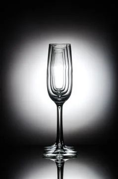 Empty champagne glasses Stock Photos