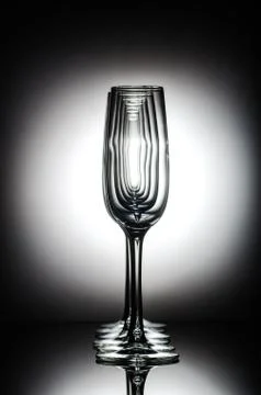 Empty champagne glasses Stock Photos