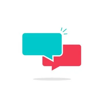 Empty chat bubbles icon vector, sms or chatting symbol Stock Illustration