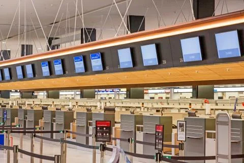 Empty check in counter Stock Photos