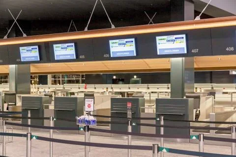 Empty check in counter Stock Photos