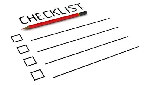 Empty checklist Ilustração Stock