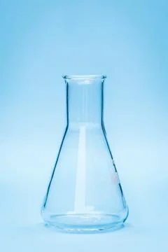 Empty chemistry Erlenmeyer flask Foto stock