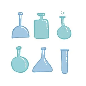 Empty Chemistry Test tubes vector sketch education and science illustration i Illustrazione stock