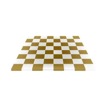 Empty chess board in brown and white design Illustrazione stock