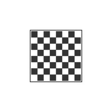 Empty chess board icon flat Stock Illustration