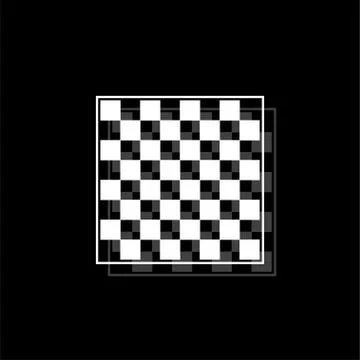 Empty chess board icon flat Stock Illustration