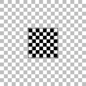 Empty chess board icon flat Stock Illustration