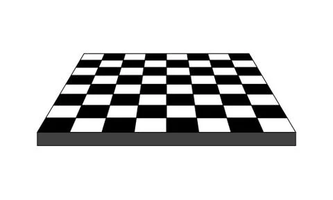 Empty chess board, perspective view Stock Illustration