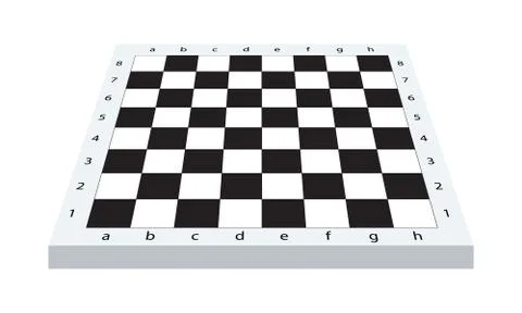 Empty chess board, perspective view Stock Illustration