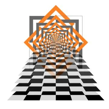 Empty chessboard. checkers Decorative items to decorate your work. Vector d.. Stock Illustration