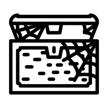Empty chest line icon vector illustration Stock Illustration