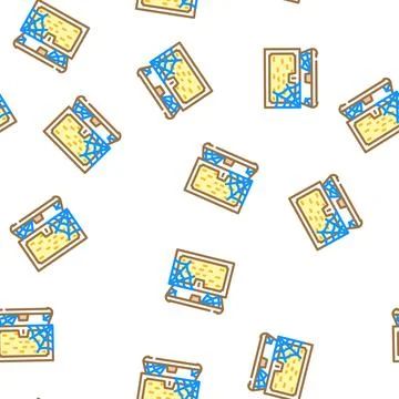 Empty chest vector seamless pattern Stock Illustration