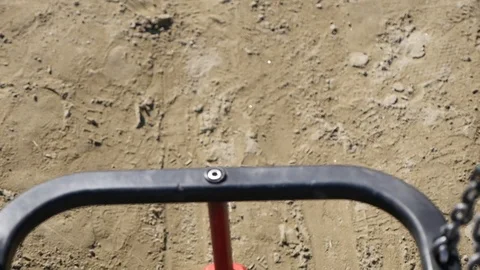 Empty child swing set Stock Footage 88597915