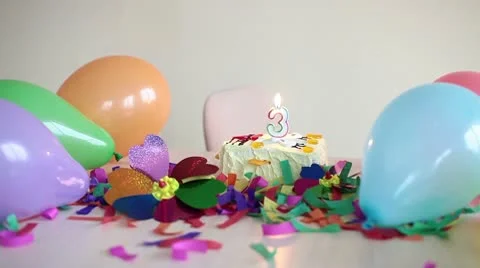 Empty children is holiday table-1 Stock Footage 10077888