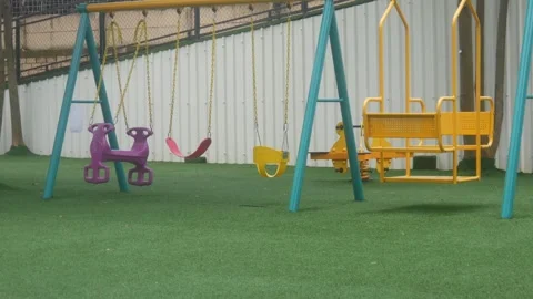 Empty children playground Stock Footage 332866480