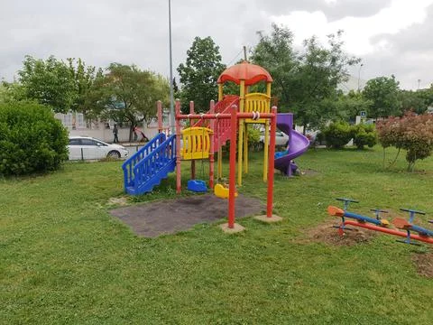 Empty Children's Playground Stock Photos