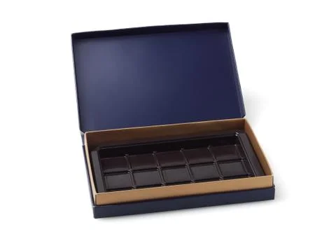 Empty chocolate box Stock Photos