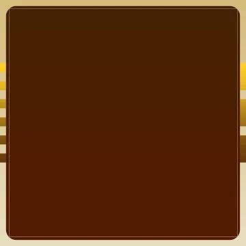 Empty Chocolate Brown Square Frame On Striped Background Template Stock Illustration