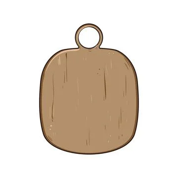 Empty chopping board cartoon vector illustration Stock Illustration
