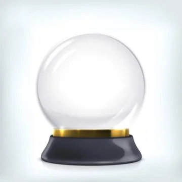 Empty christmas crystal ball. Stock Illustration