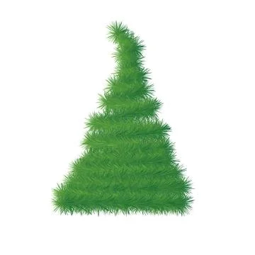 Empty Christmas tree isolated vector design Stock Illustration