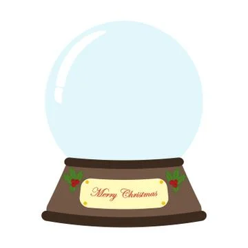 Empty christmas winter snow globe vector illustration Stock Illustration