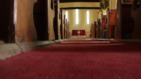 Empty Church Aisle Stock Footage 51731960
