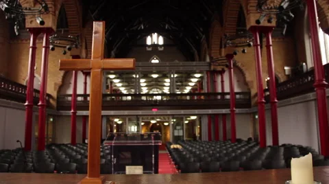 Empty Church Stock Footage 51732494