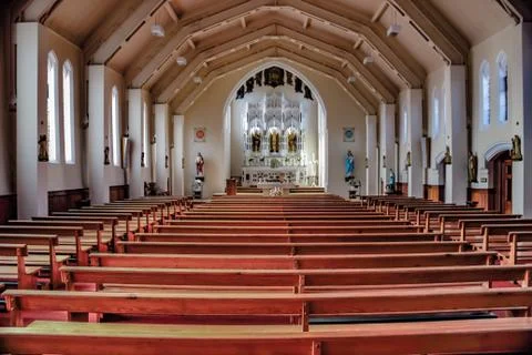 Empty Church Foto stock